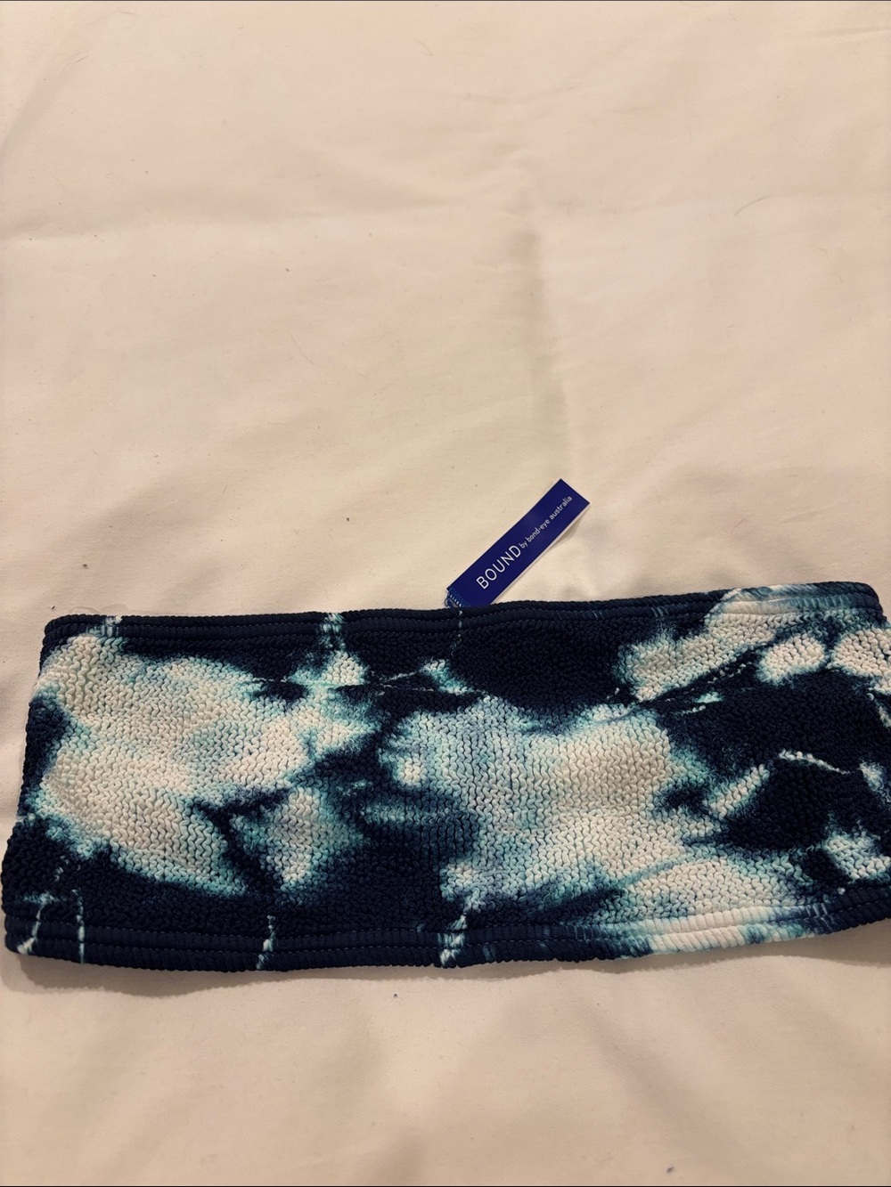 NWT Bound by bond-eye Blue & White Tie-Dye Bandeau Bikini - Picture 4 of 6